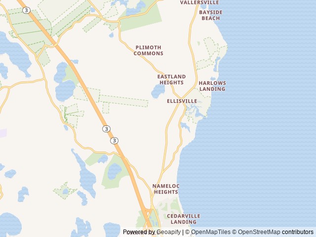 Map of Indianhead Resort location at Plymouth, MA, United States
