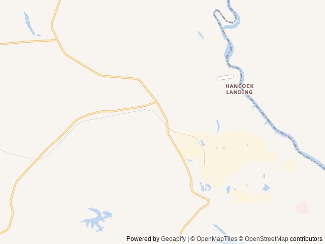 Map of Tiny Woods Campground location at Waynesboro, GA, United States