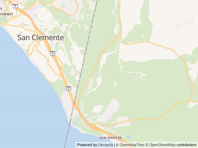 Map of The Holidays Bell Tents location at San Clemente, CA, United States