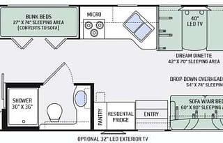 2016 Thor Hurricane 34J Bunkhouse
