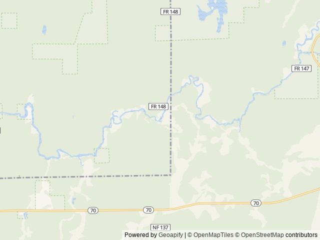 Map of Smith Rapids Pavilion location at Park Falls, WI, United States