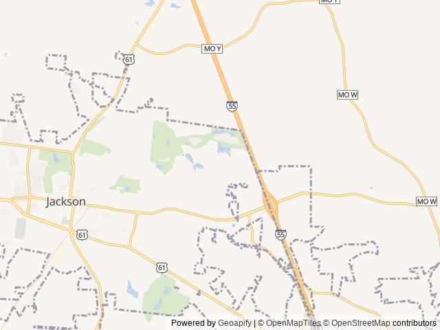 Map for THE SERENE RETREAT near Jackson, MO