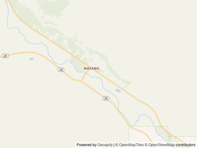Map of Demo - Jeff's RV Park location at Mazama, WA, United States