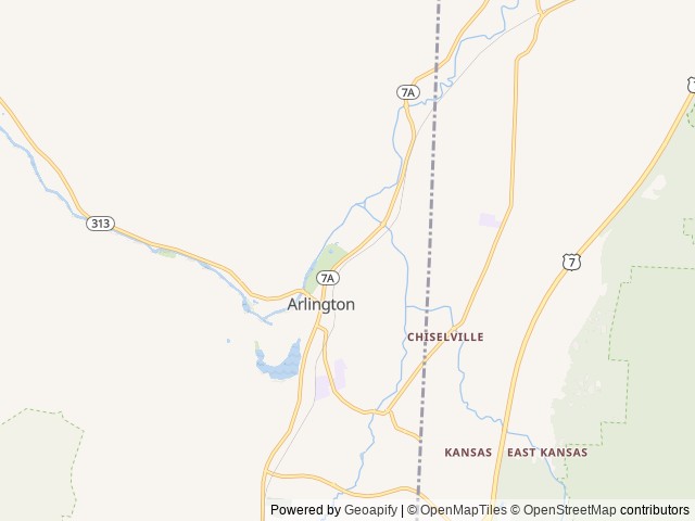 Map of Camping on the Battenkill location at Arlington, VT, United States