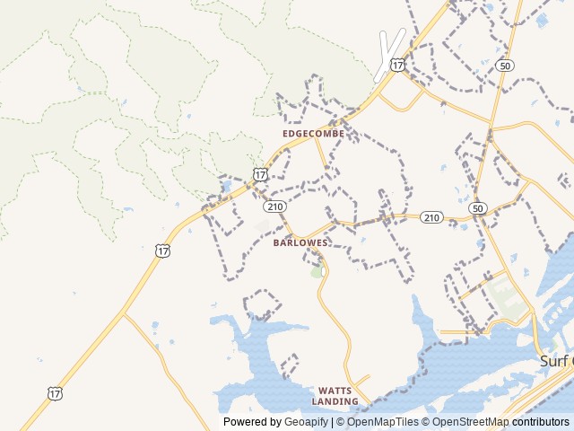 Map for 2022 Venture RV Sonic near Hampstead, NC
