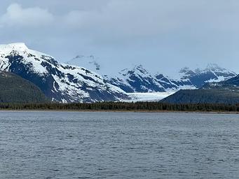 Grizzly Bar and Glacier from Cabin