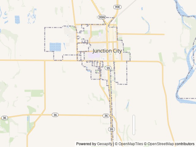 Map for Toy hauler - clean and fully stocked! near Junction City, OR