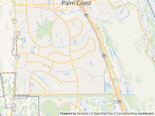 Map for Florida Reflection near Palm Coast, FL