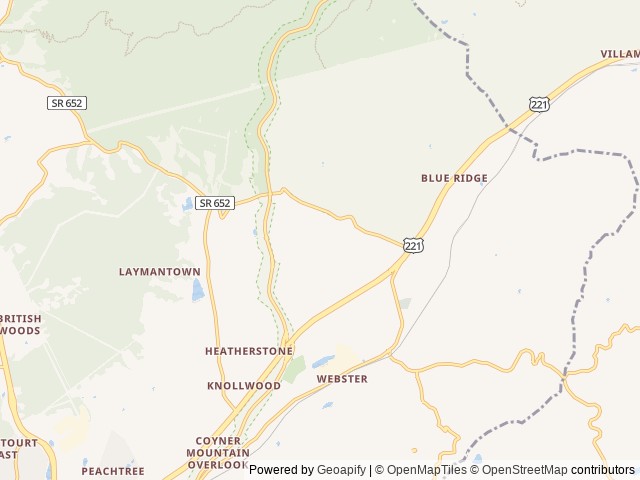 Map for The Parker's 2021 Wildwood 28VBXL near Blue Ridge, NC