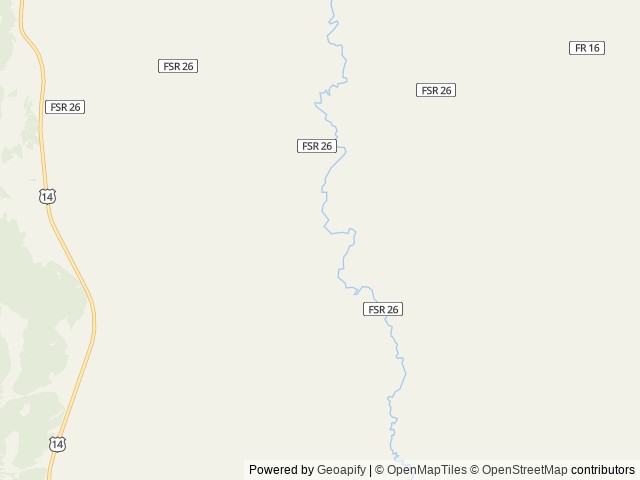 Map of Dead Swede location at Dayton, WY, United States