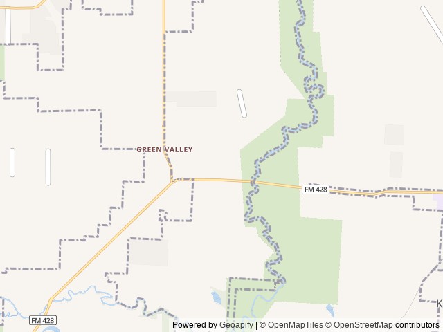 Map of Aubrey RV Park location at Aubrey, TX, United States