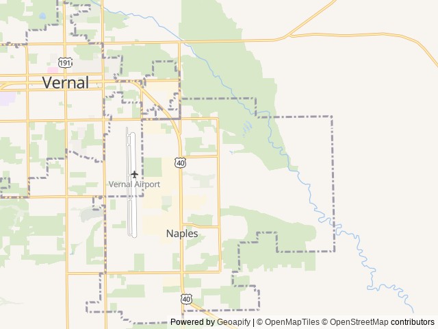 Map for 2018 Prime Time RV Avenger 26BH near Vernal, WY