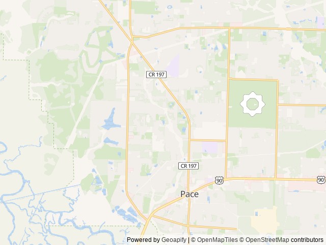 Map of Vacay Village of Pensacola location at Pace, FL, United States