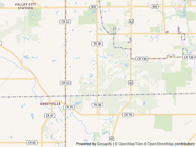 Map of Willow Lake Park location at Seville, OH, United States
