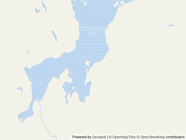 Map of Sweet Water Lake Cabin location at Ketchikan/Thorne Bay, AK, United States