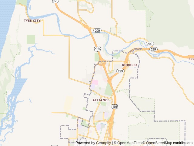 Map of Mad River Rapids RV Park location at Arcata, CA, United States
