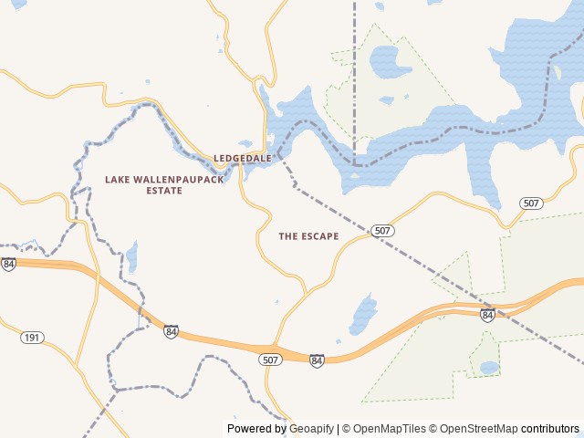 Map of Ledgedale Recreation Area location at Pennsylvania 18426, PA, United States