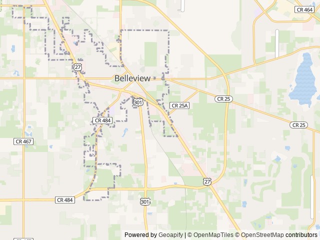 Map of Southern Sun RV & MH Park location at Belleview, FL, United States