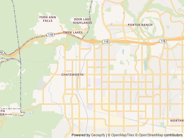 Map for Mercedes Winnebago Model J  -  O near Los Angeles, CA