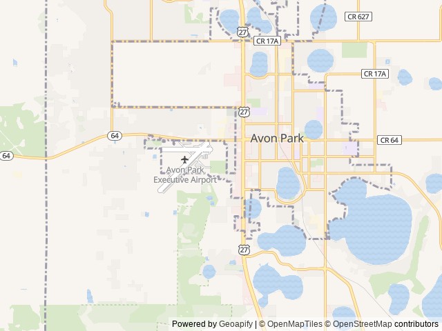 Map of Lake Glenada RV Resort location at Avon Park, FL, United States
