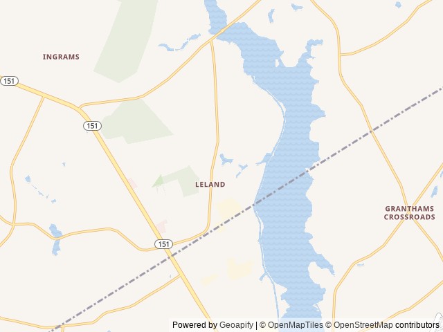 Map of McBee RV Park location at Mc Bee, SC, United States