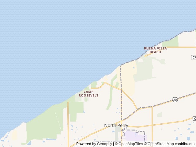 Map of Perry Township Park and Campground location at Perry, OH, United States