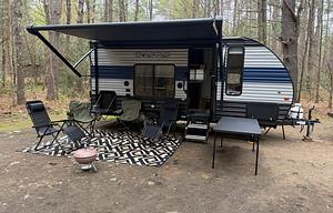 Travel light. Camp off‑grid. Fit for three.