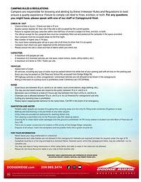 Campground Rules 