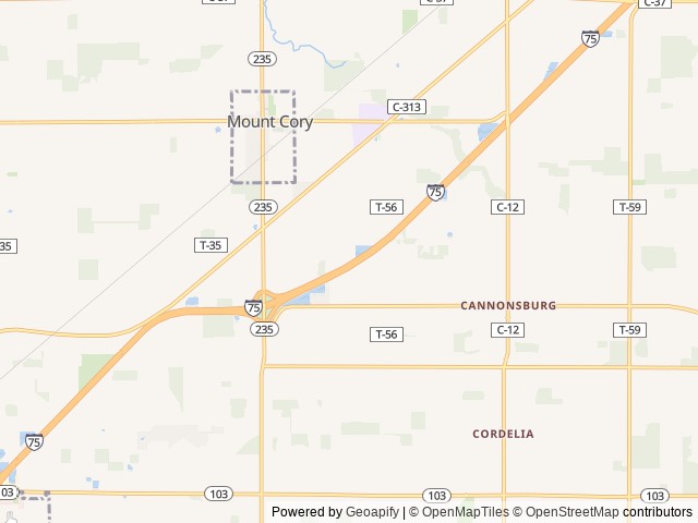 Map of Twin Lakes Park location at Cuyahoga Valley National Park, OH, United States
