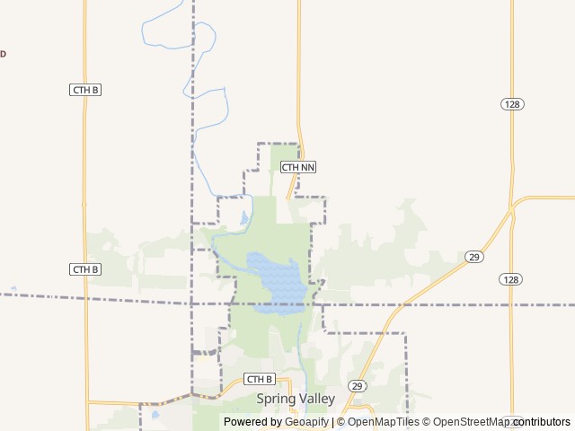 Map of Highland Ridge location at Spring Valley, WI, United States