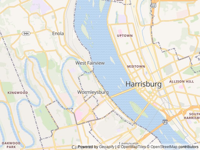 Map for Wann Journey near West Fairview, PA