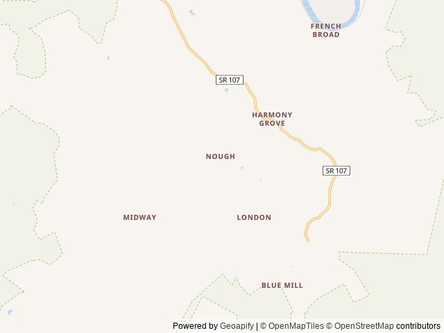 Map of Creekside Stayz location at Del Rio, TN, United States