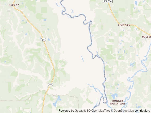 Map of Lost Lake Campsite location at Ponce De Leon, FL, United States