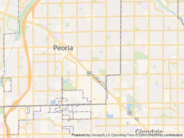 Map of Sundial location at Peoria, AZ, United States