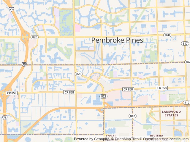 Map for Benji's Sunrise near Miramar, FL