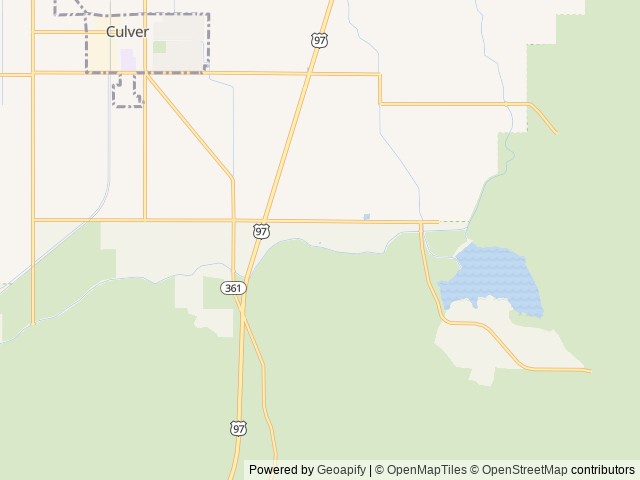 Map of Redmond / Central Oregon KOA Holiday location at Culver, OR, United States