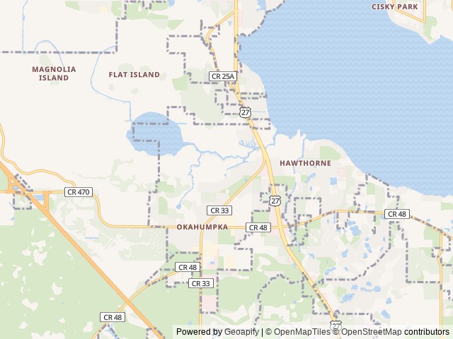 Map of Holiday RV Village location at Leesburg, FL, United States