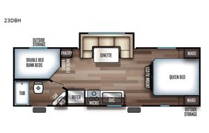 2021 Forest River RV Cherokee Grey Wolf 23DBH