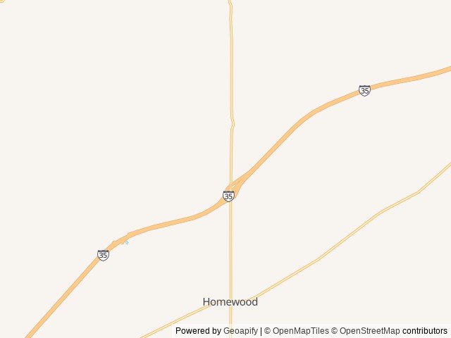 Map of Homewood RV Park location at Williamsburg, KS, United States