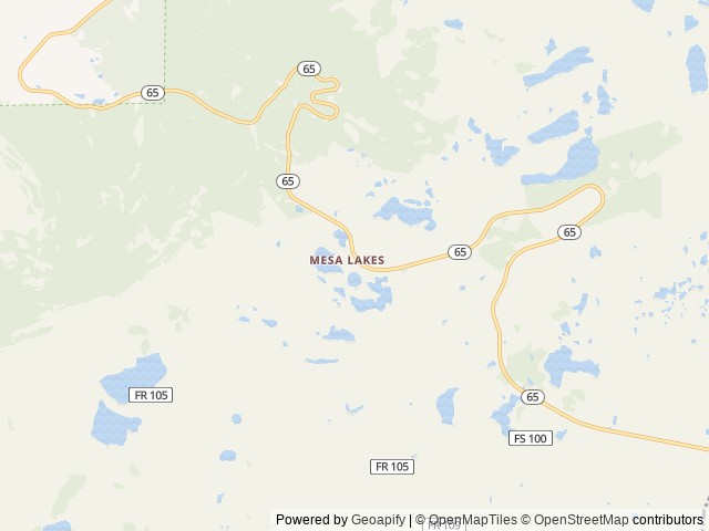 Map of Jumbo Campground location at Mesa, CO, United States