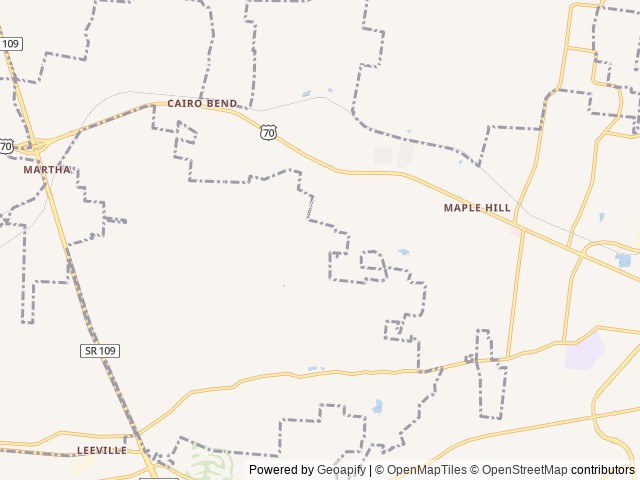 Map for Honeycutt Family Suite near Lebanon, TN