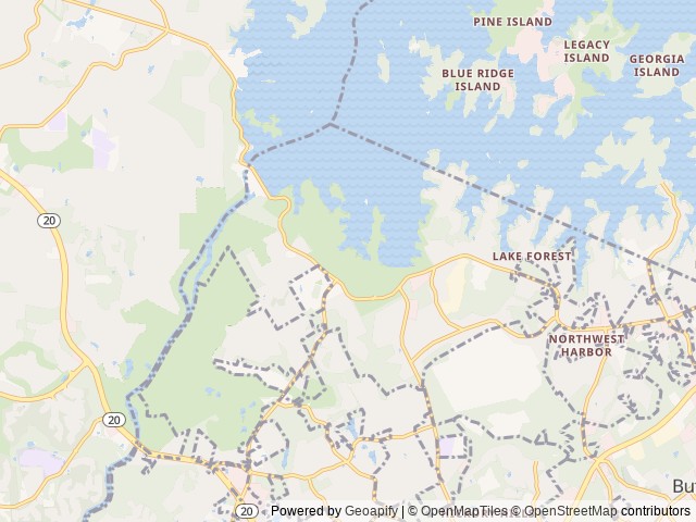 Map of Buford Dam Park Shelters (GA) location at Buford, GA, United States