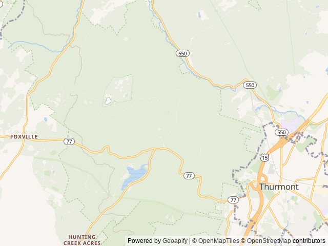 Map of Camp Round Meadow location at Sabillasville, MD, United States