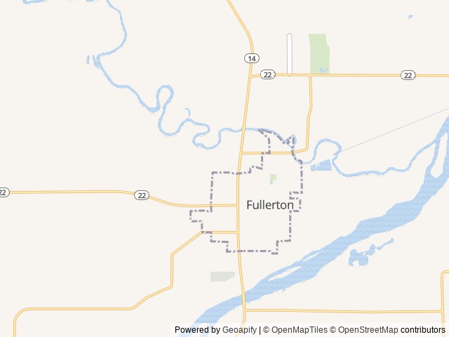 Map of Broken Arrow Wilderness location at Fullerton, NE, United States