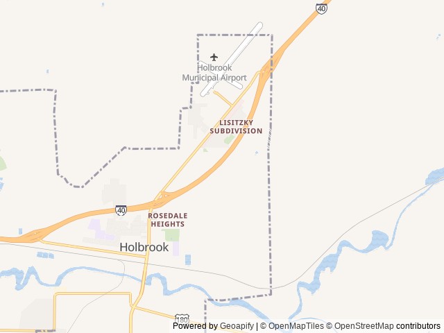 Map of Holbrook / Petrified Forest KOA Journey location at Holbrook, AZ, United States