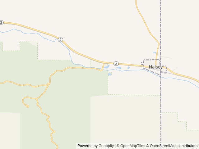 Map of Bessey Recreation Complex location at Halsey, NE, United States