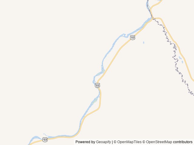 Map of Cottonwood Recreation Site location at Challis, ID, United States