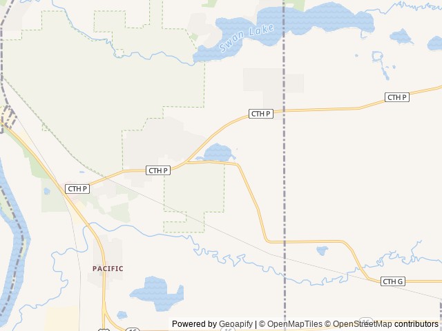 Map of Pride of America Camping Resort location at Pardeeville, WI, United States
