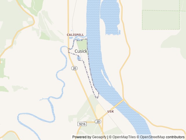 Map of Eagle's Landing, Cusick, Washington State location at Cusick, WA, United States
