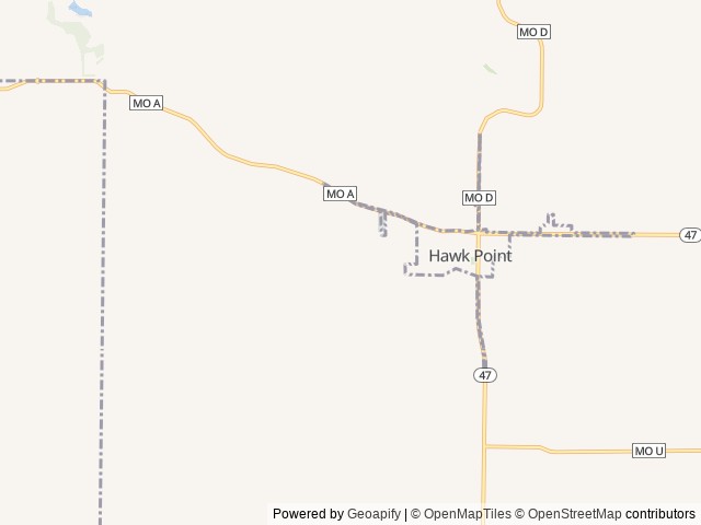 Map for 2017 Forest River XLR Thunderbolt luxury toy haul near Hawk Point, MO